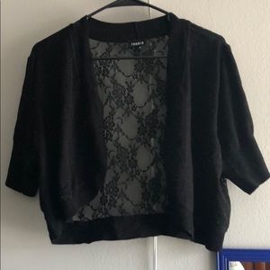 Torrid shrug sweater lace back